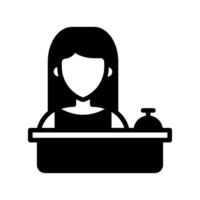 recepcionista icono en vector. logotipo vector