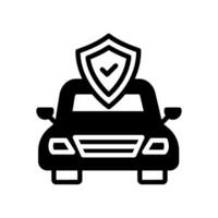 coche seguro icono en vector. logotipo vector