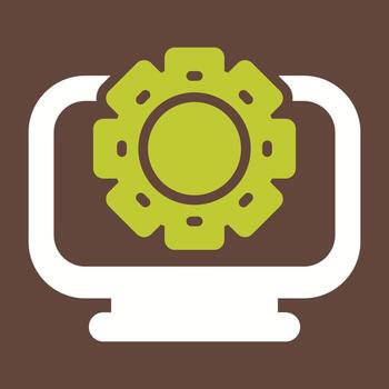 Desktop Computer Vector Icon
