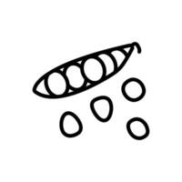 Pea  icon in vector. Logotype vector
