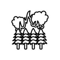 Burn Trees icon in vector. Logotype vector