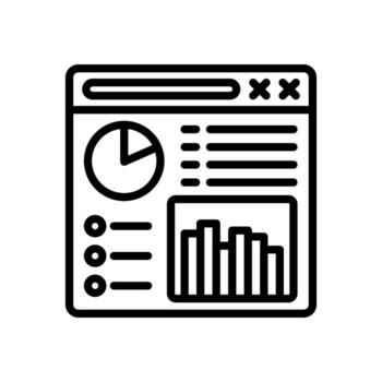 Data Visualization icon in vector. Logotype vector