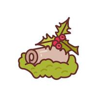 Yule Log Diet  icon in vector. Logotype vector