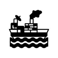 Maritime Emissions icon in vector. Logotype vector