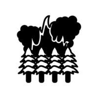 Burn Trees icon in vector. Logotype vector