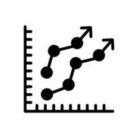 Line Graph icon in vector. Logotype vector