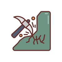 Mining Work icon in vector. Logotype vector