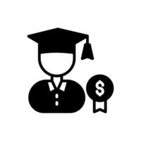 Scholarship  icon in vector. Logotype vector