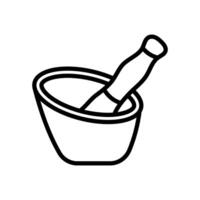 Pestle And Mortar  icon in vector. Logotype vector