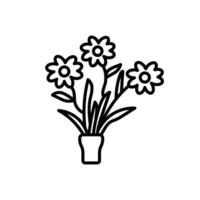 Chamomile icon in vector. Logotype vector