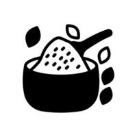 cúrcuma polvo icono en vector. logotipo vector