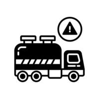 peligroso transporte icono en vector. logotipo vector