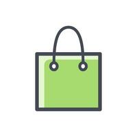 plantilla de vector de diseño de icono de bolsa de compras