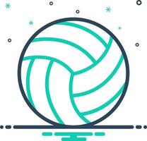 Vector mix icon for volley ball