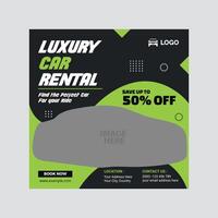 need a car or car for rent promotion social media post banner template design vector