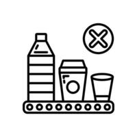 Plastic Production icon in vector. Logotype vector