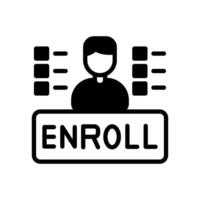 Open Enrollment icon in vector. Logotype vector