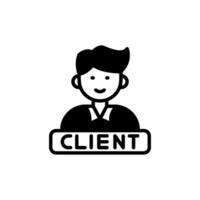 Client icon in vector. Logotype vector