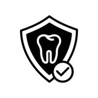 dental seguro icono en vector. logotipo vector