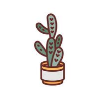 cactus icono en vector. logotipo vector