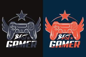 Best Gamer, Gamer Boy Shirt, Funny Gamer Tee, Gamer Gifts, Gifts for Boy, Gaming Gifts for Dad vector