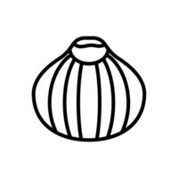Purple Onion  icon in vector. Logotype vector