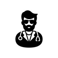 experimentado médico icono en vector. logotipo vector