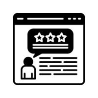 Online Review  icon in vector. Logotype vector