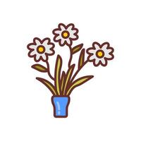 Chamomile icon in vector. Logotype vector