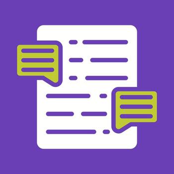 Document Commenting Vector Icon