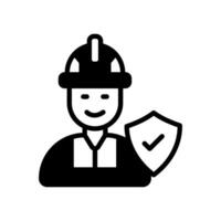 Worker Insurance  icon in vector. Logotype vector