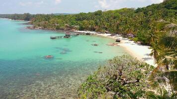 sorprendente tropicale spiaggia scenario su un' Paradiso isola nel Tailandia. video