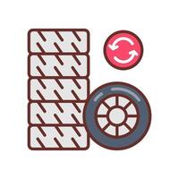 Tire Disposal icon in vector. Logotype vector