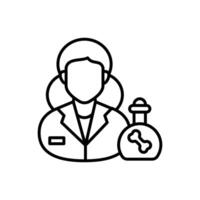 Medical Toxicologist icon in vector. Logotype vector