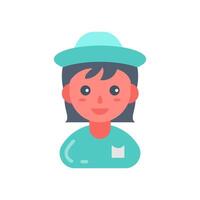 Safari Girl icon in vector. Logotype vector