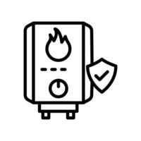 Boiler Insurance icon in vector. Logotype vector