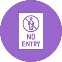 No Entry Sign Vector Icon