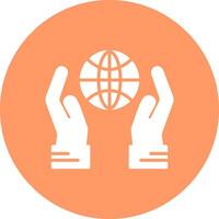 Globe Hand Vector Icon