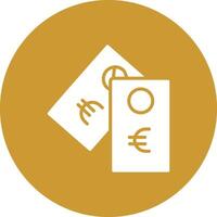 icono de vector de etiqueta euro