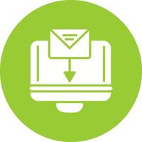 correo subir vector icono