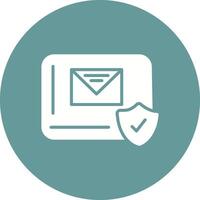 icono de vector de protección de correo