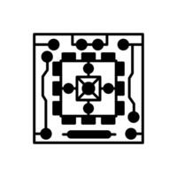 Nano Circuit icon in vector. Logotype vector
