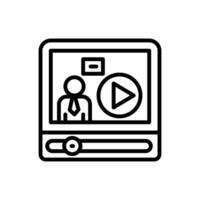 Recorded Lecture  icon in vector. Logotype vector