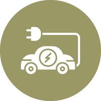 Electric Car Vector Icon