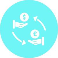 icono de vector de dólar a libra