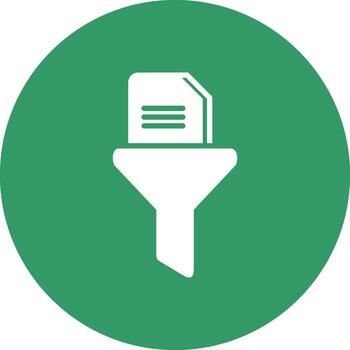 Filtering Document Vector Icon