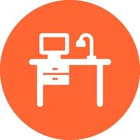 Working Desk Vector Icon