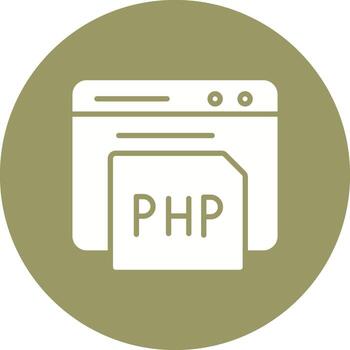 icono de vector de php