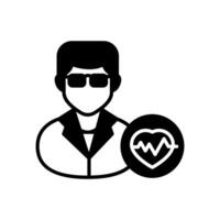 Cardiologists icon in vector. Logotype vector