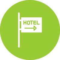 icono de vector de signo de hotel